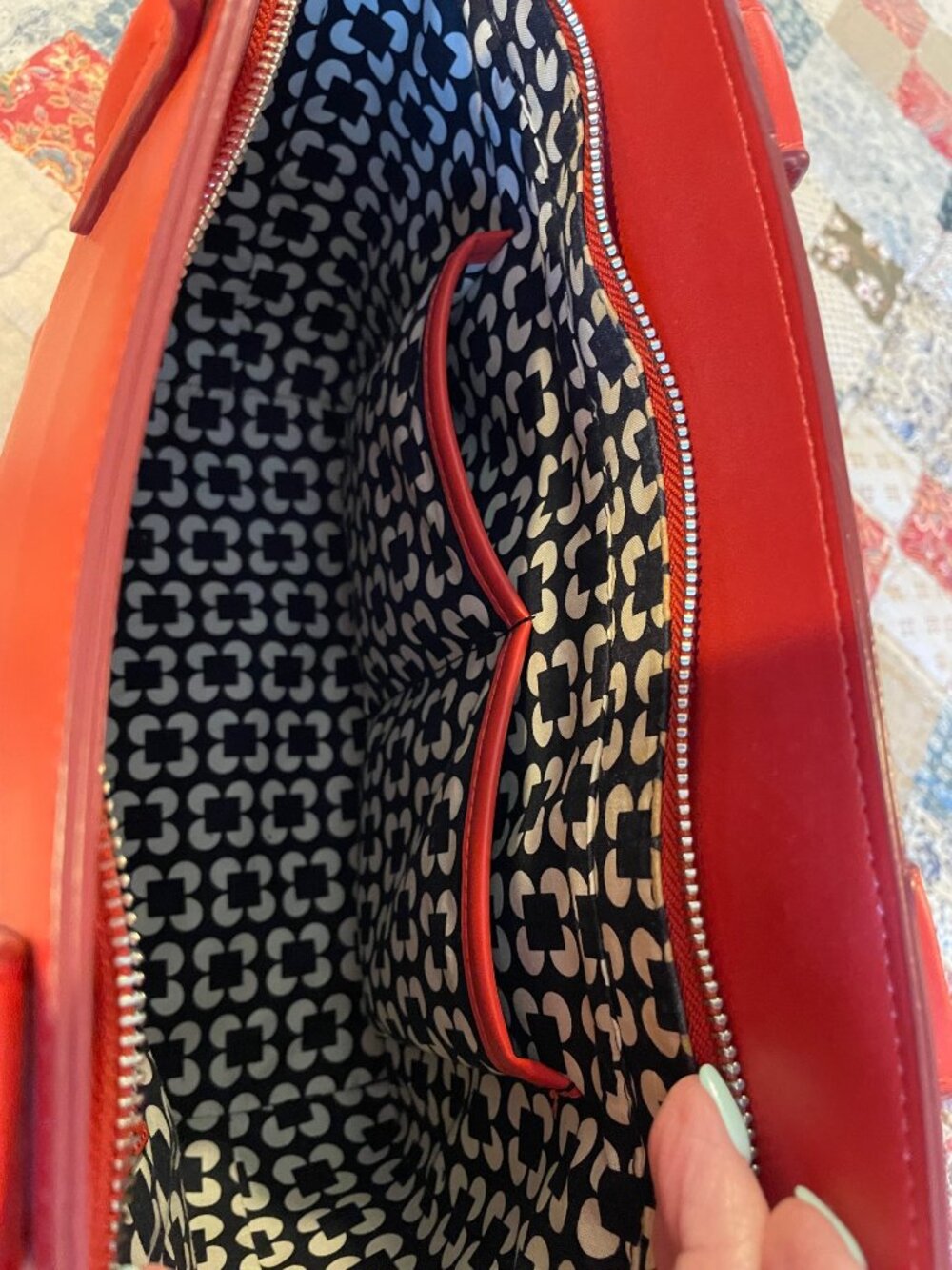 Vera Bradley Faux Leather Satchel/Crossbody - Picture 6 of 10